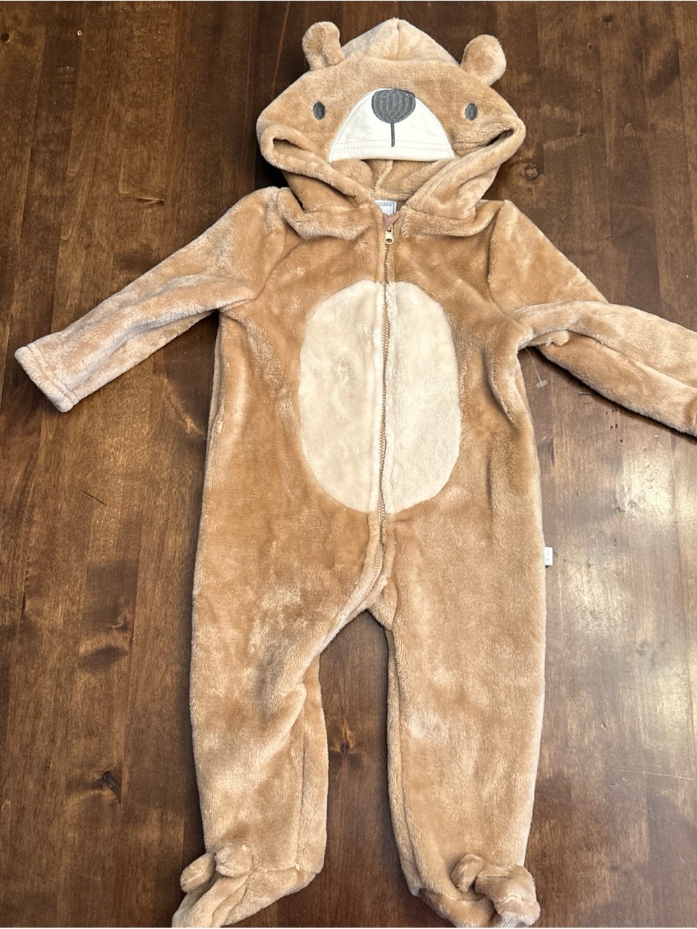 Baby Halloween Costume 6-9 months Teddy Bear Full Zip Animal Costume Warm